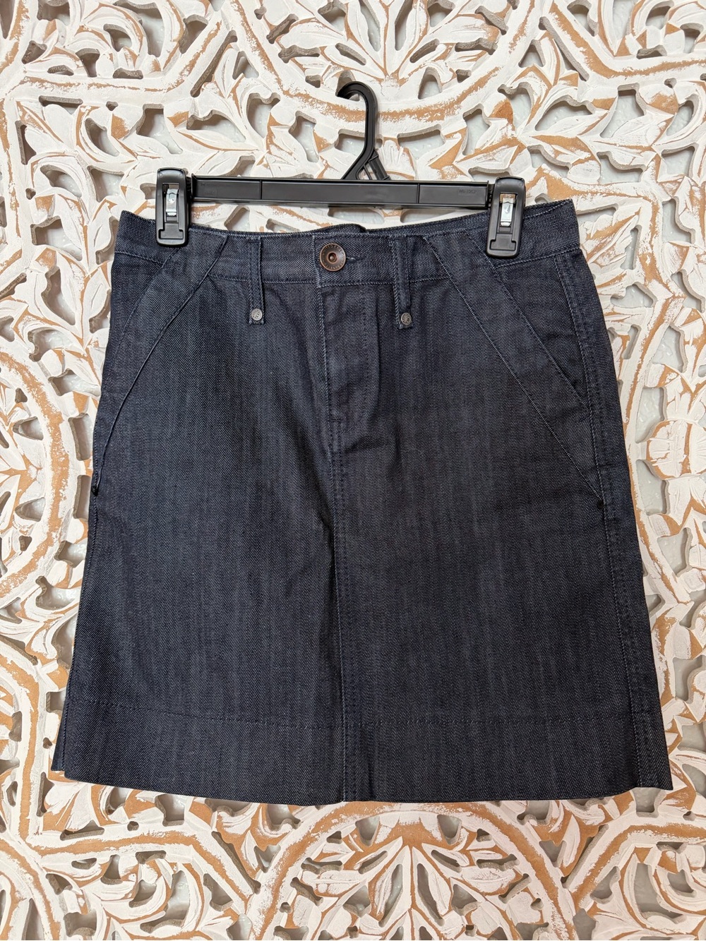 Benniton Dark Wash Denim A-Line Skirt - Women's